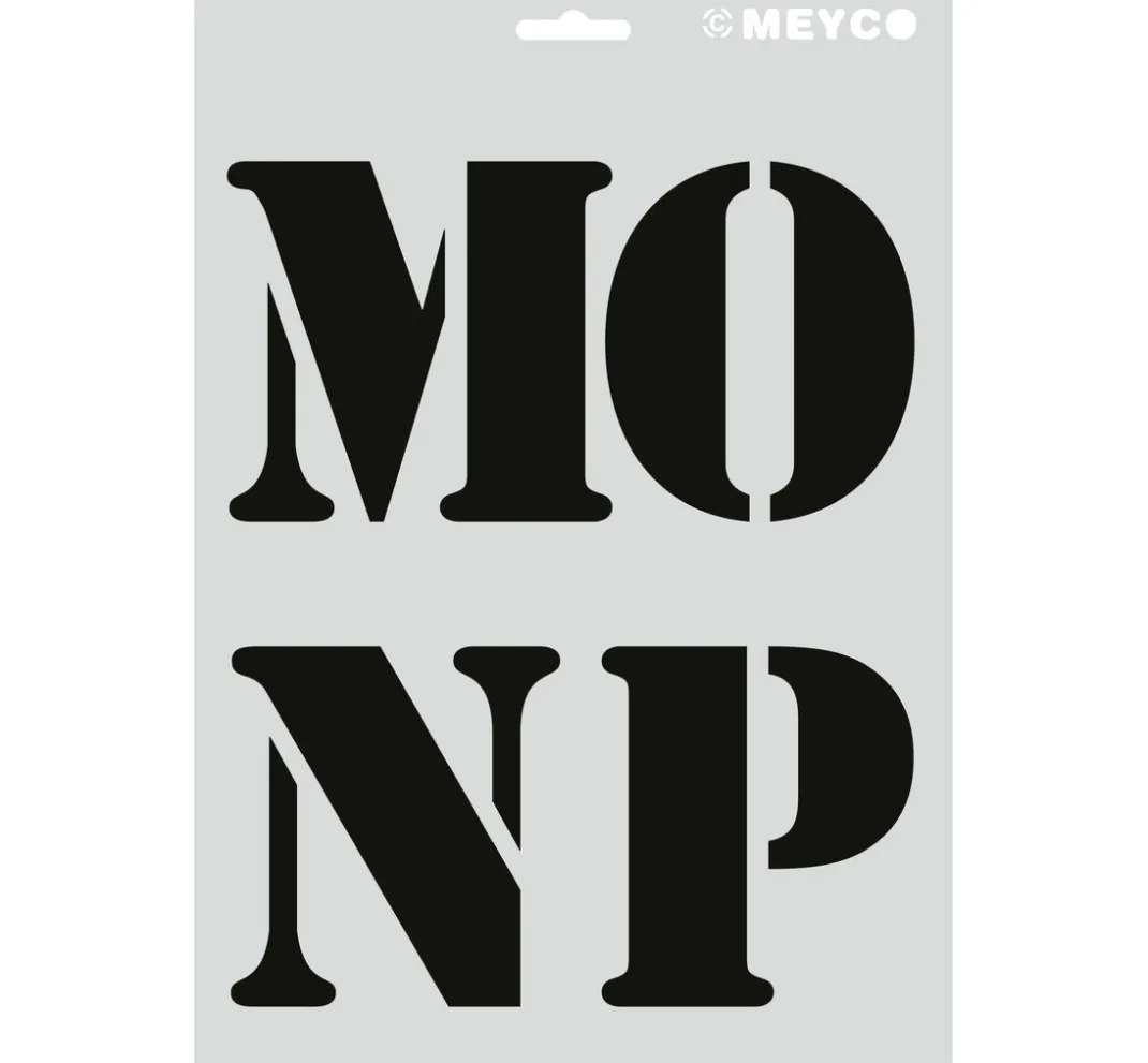 Meyco Malschablonen|Schablonen>Schablonen-Set "XL Buchstaben"