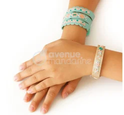 Kinder My Mandarine Schmuck-Bastelsets|Armbänder>Schmuckset Sticken "Pix' Trésor – Joy"