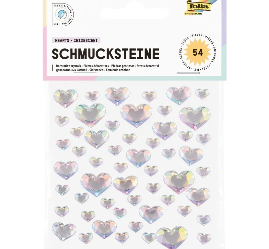 folia Sticker & Klebebänder|Kartengestaltung>Schmucksteine "Herzen"