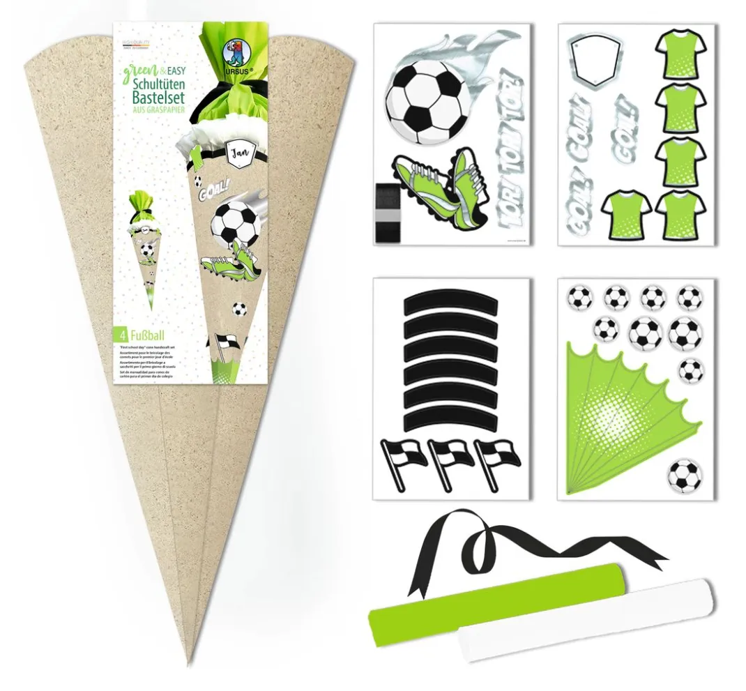 Kinder URSUS Schultüten|Papier>Schultüten Bastelset "Green & Easy"