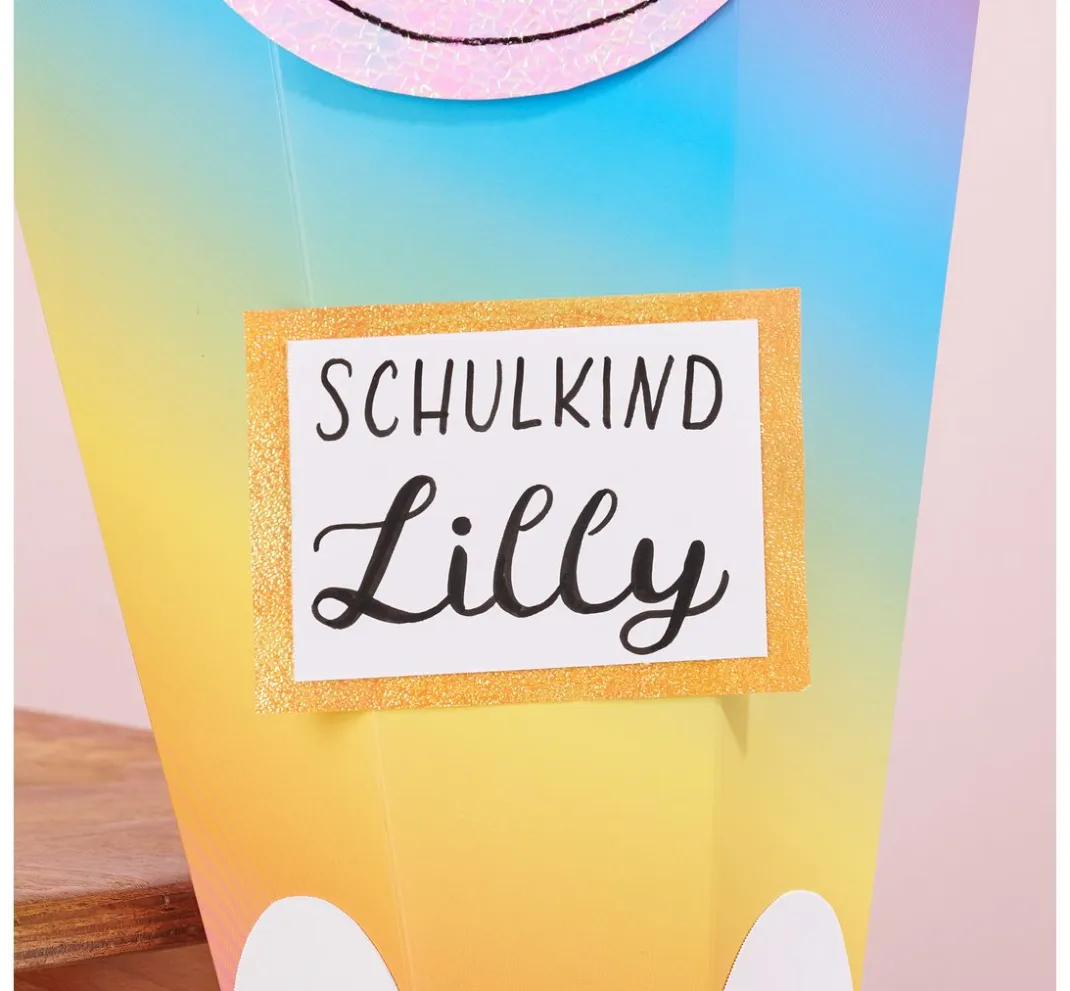 Heyda Schultüten>Schultüten-Zuschnitt, regenbogen