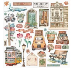 Stamperia Farb- & Motivblöcke|Scrapbooking>Scrapbook-Block "Art of Travelling"