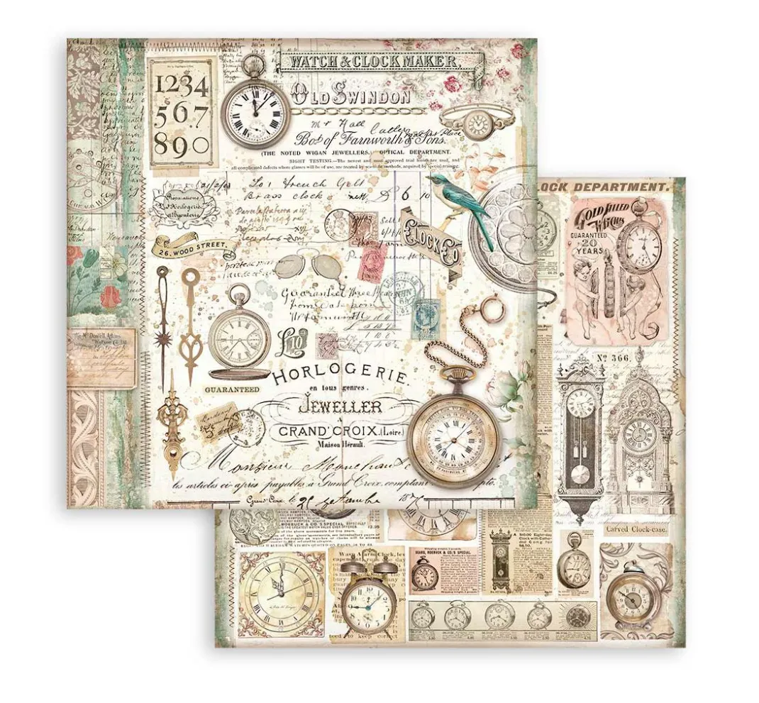 Stamperia Farb- & Motivblöcke|Scrapbooking>Scrapbook-Block "Brocante Antiques"