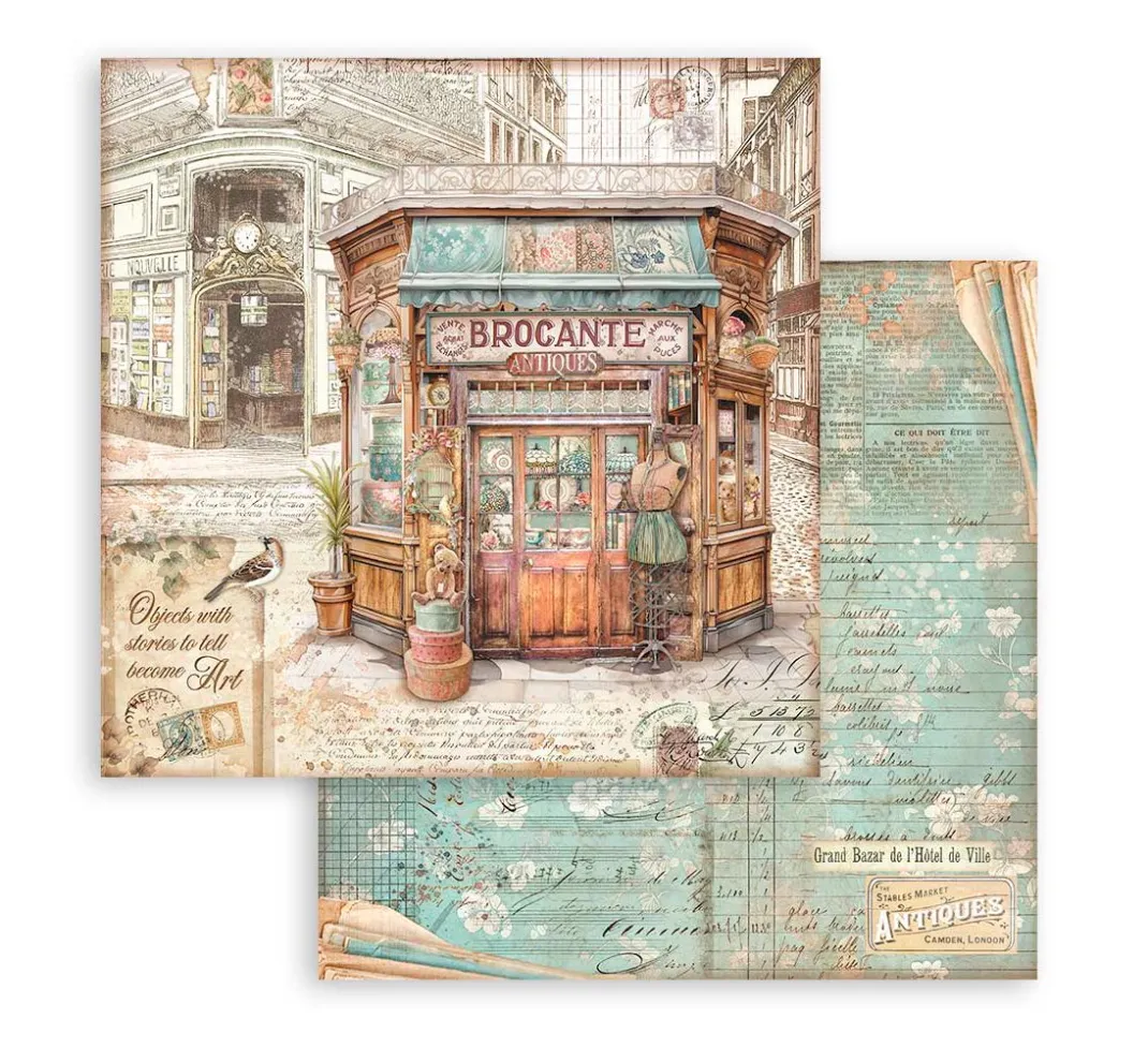 Stamperia Farb- & Motivblöcke|Scrapbooking>Scrapbook-Block "Brocante Antiques"