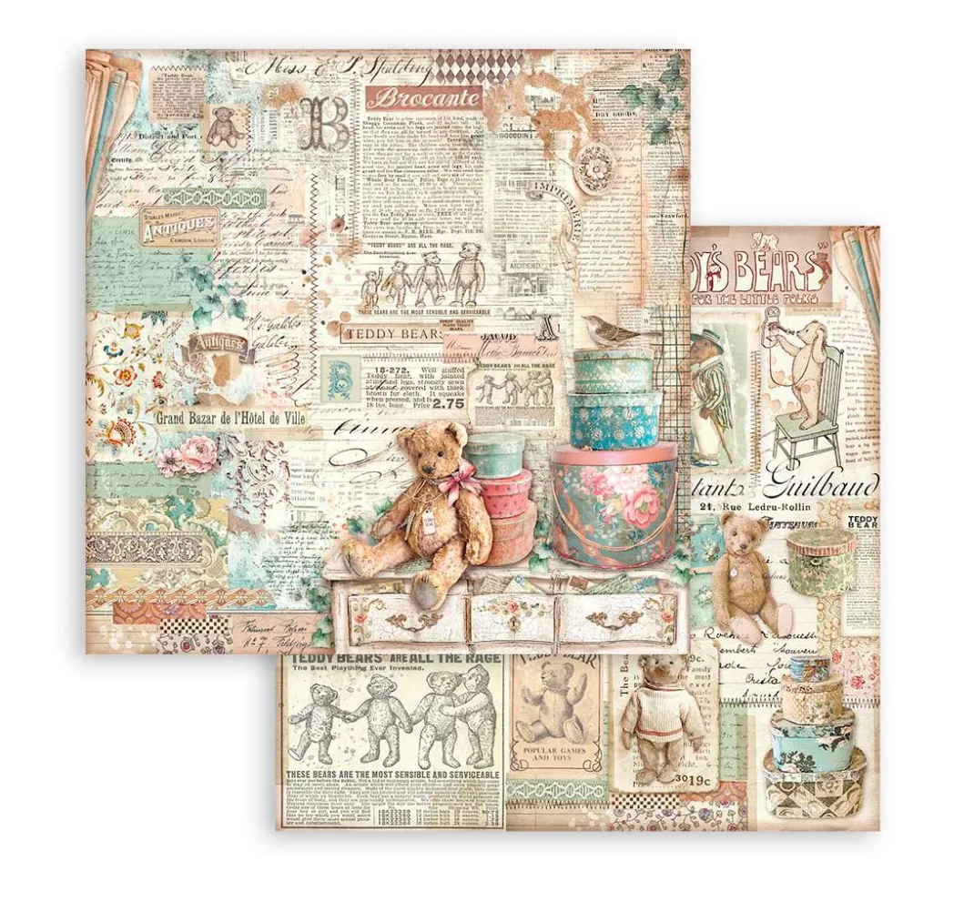 Stamperia Farb- & Motivblöcke|Scrapbooking>Scrapbook-Block "Brocante Antiques"