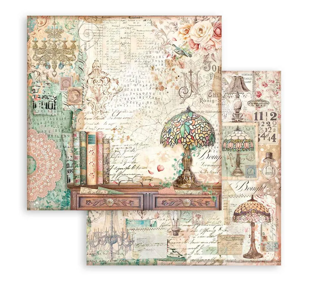Stamperia Farb- & Motivblöcke|Scrapbooking>Scrapbook-Block "Brocante Antiques"