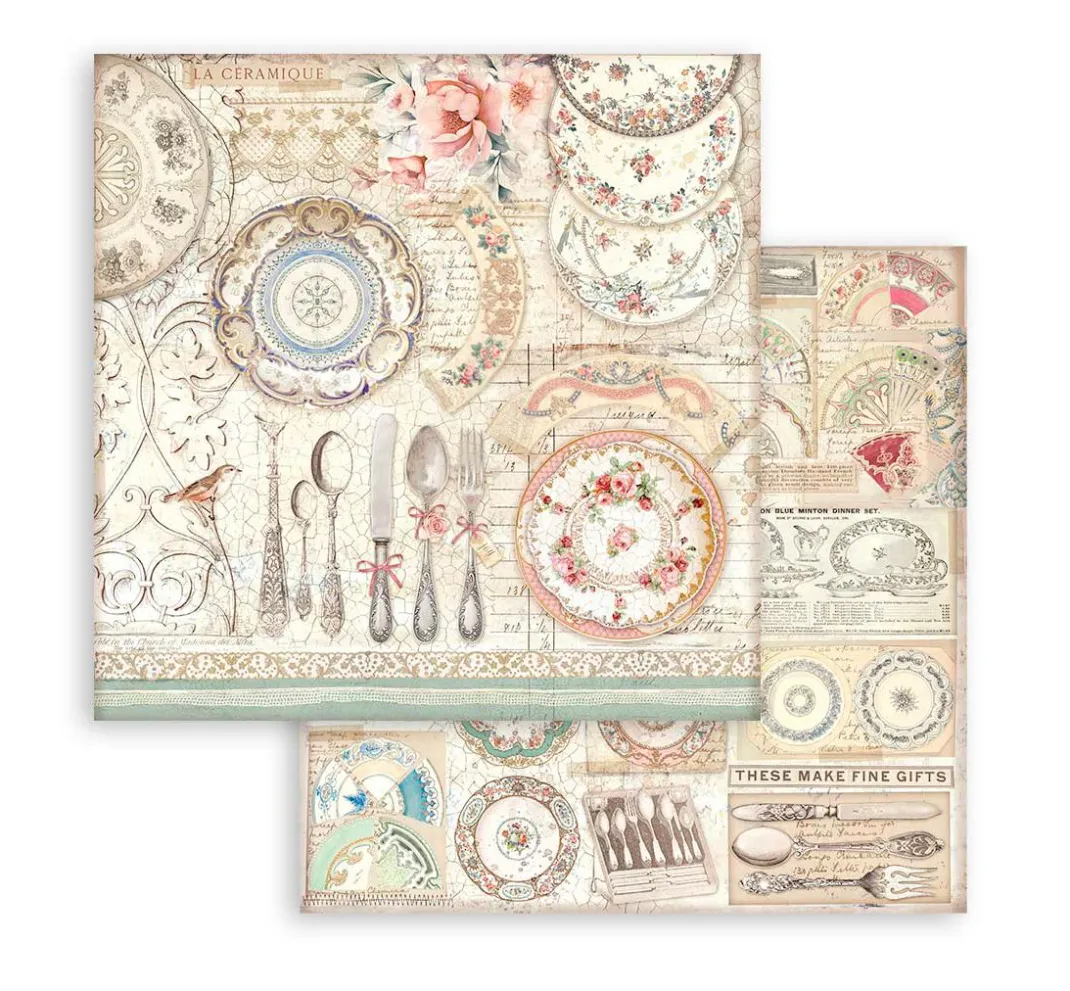 Stamperia Farb- & Motivblöcke|Scrapbooking>Scrapbook-Block "Brocante Antiques"
