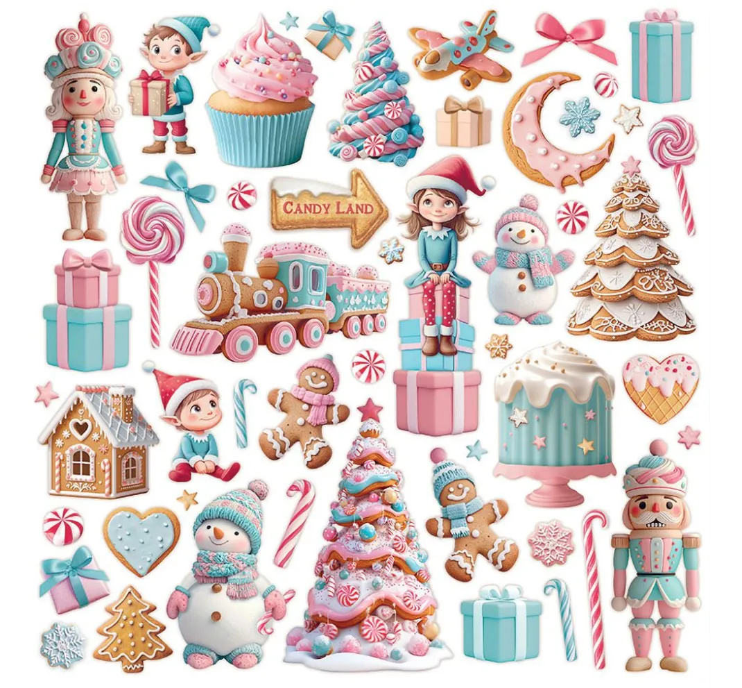Stamperia Farb- & Motivblöcke|Scrapbooking>Scrapbook-Block "Candy Christmas"