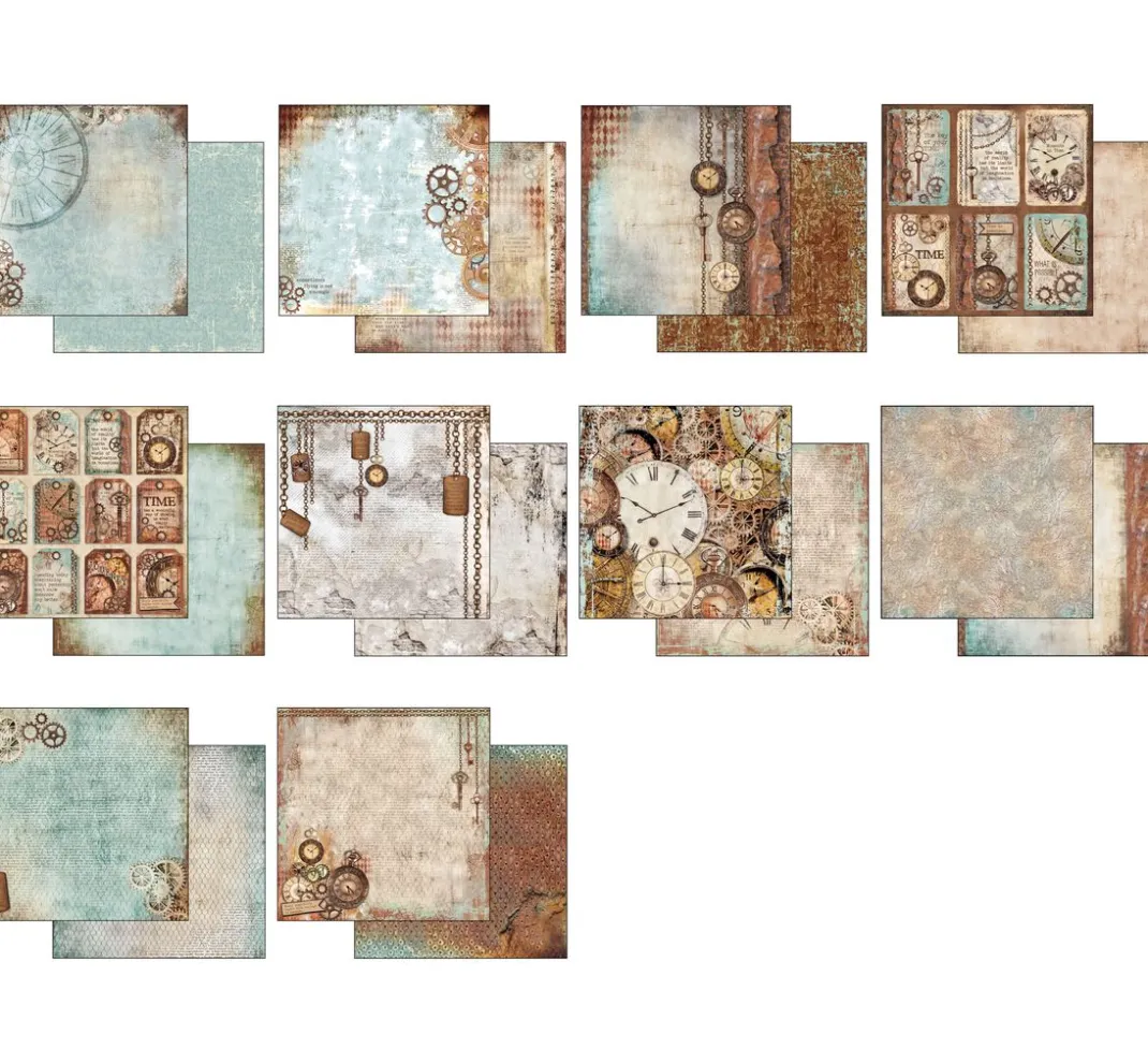 Stamperia Farb- & Motivblöcke|Scrapbooking>Scrapbook-Block "Clockwise"