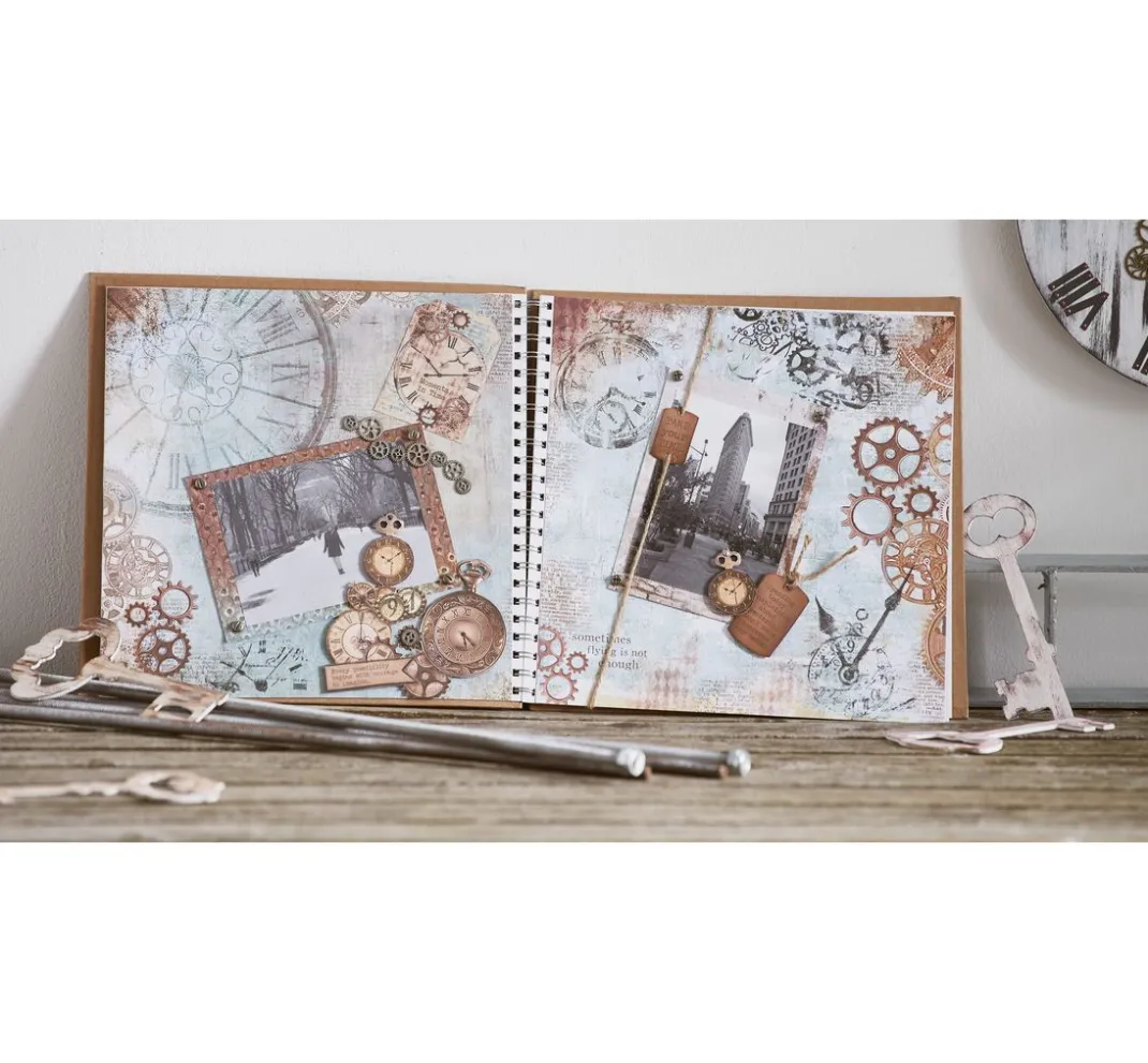 Stamperia Farb- & Motivblöcke|Scrapbooking>Scrapbook-Block "Clockwise"
