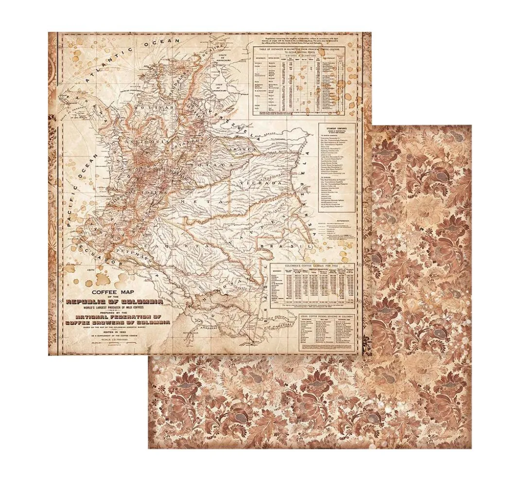 Stamperia Farb- & Motivblöcke|Scrapbooking>Scrapbook-Block "Coffee and Chocolate - Backgrounds"