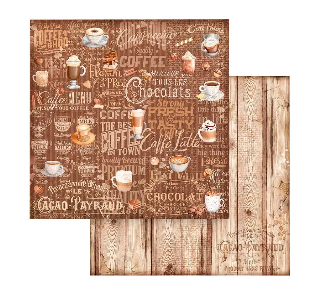 Stamperia Farb- & Motivblöcke|Scrapbooking>Scrapbook-Block "Coffee and Chocolate - Backgrounds"