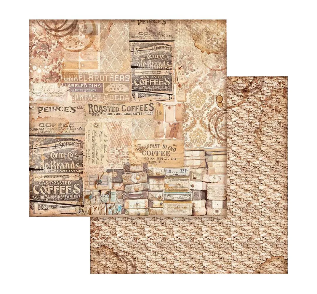 Stamperia Farb- & Motivblöcke|Scrapbooking>Scrapbook-Block "Coffee and Chocolate - Backgrounds"
