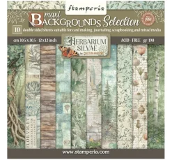 Stamperia Scrapbooking|Farb- & Motivblöcke>Scrapbook-Block "Herbarium Silvae Backgrounds"