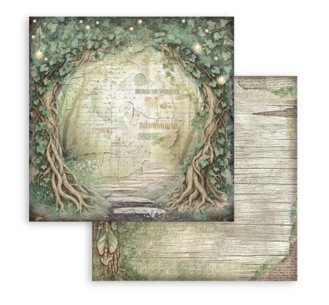 Stamperia Scrapbooking|Farb- & Motivblöcke>Scrapbook-Block "Herbarium Silvae Backgrounds"