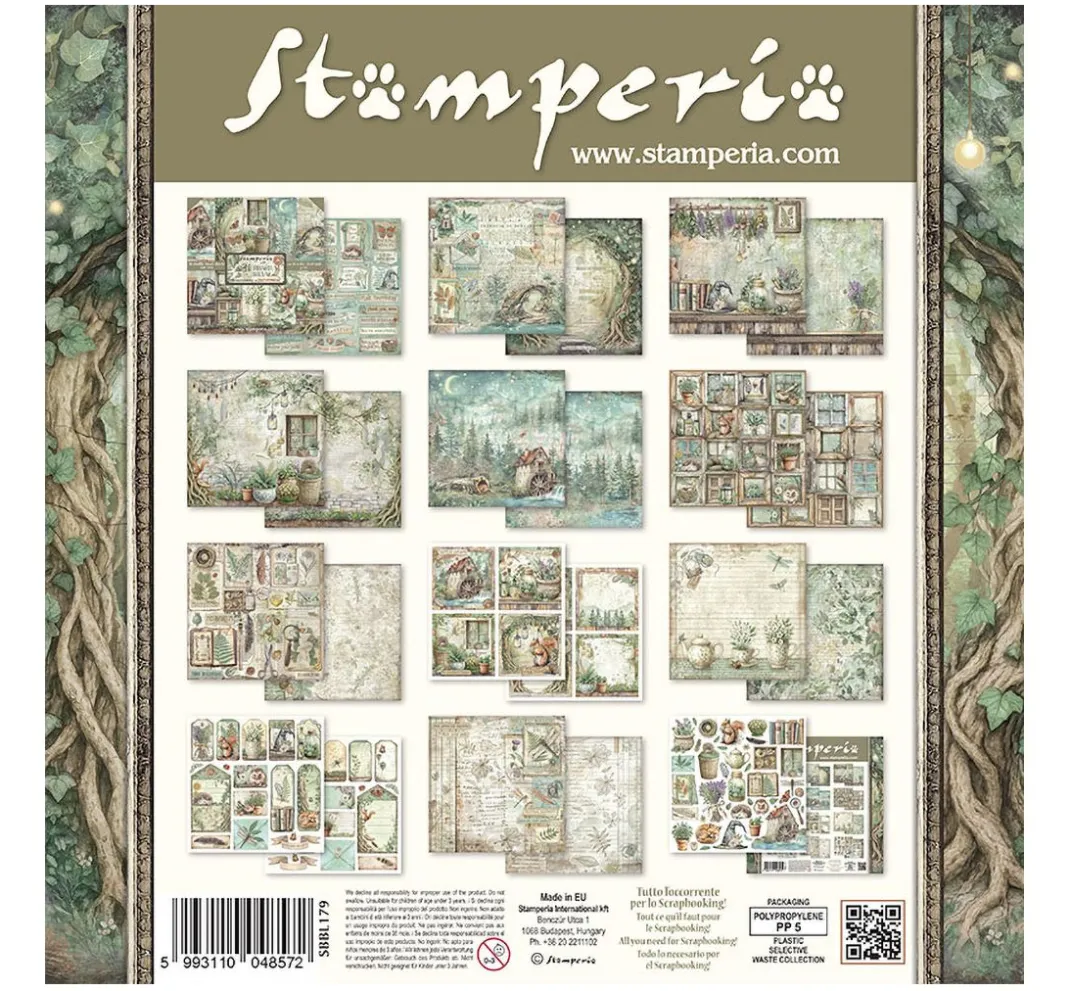 Stamperia Scrapbooking|Farb- & Motivblöcke>Scrapbook-Block "Herbarium Silvae"