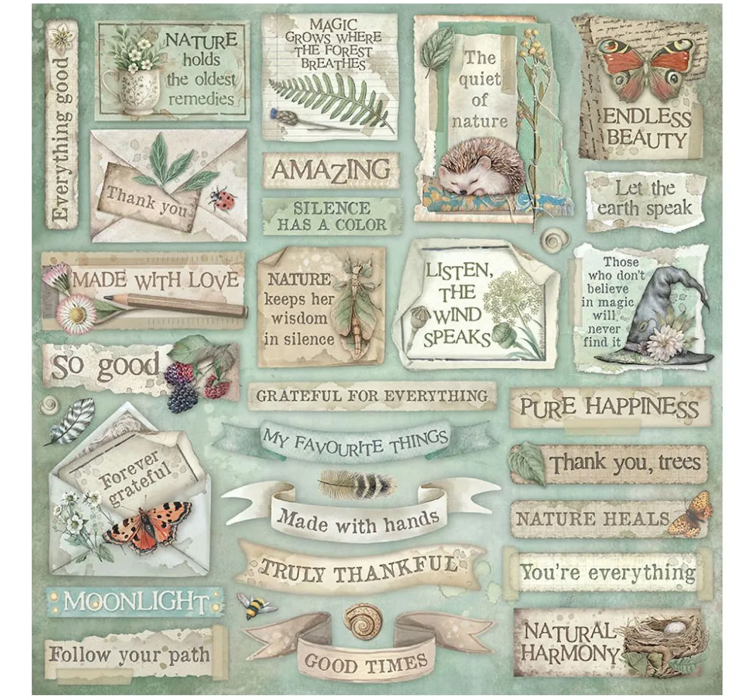 Stamperia Scrapbooking|Farb- & Motivblöcke>Scrapbook-Block "Herbarium Silvae"