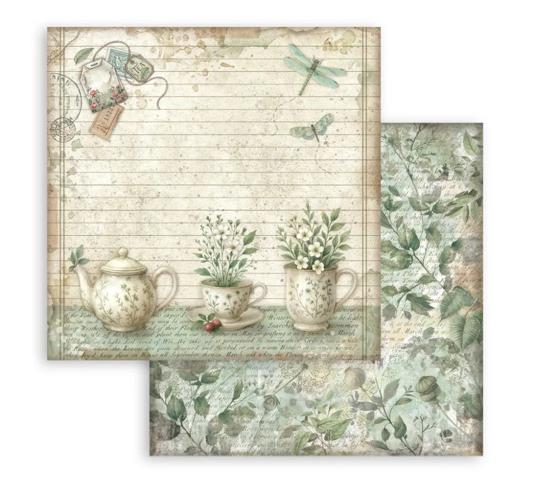 Stamperia Scrapbooking|Farb- & Motivblöcke>Scrapbook-Block "Herbarium Silvae"