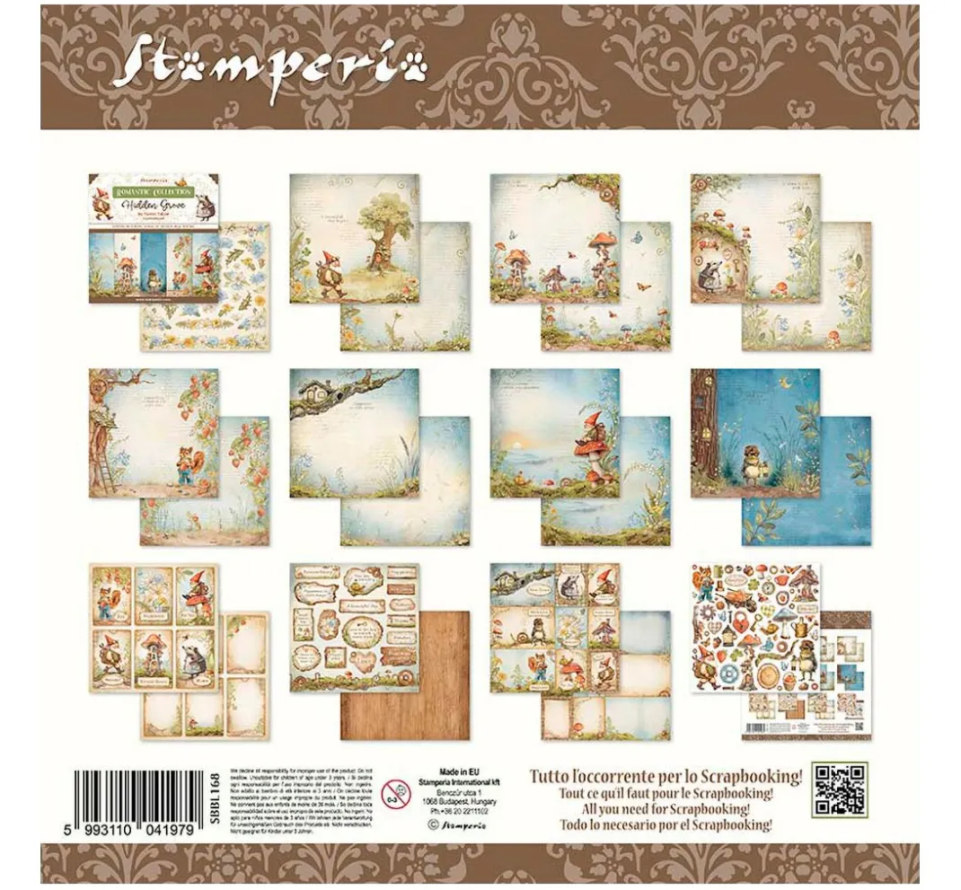 Stamperia Farb- & Motivblöcke|Scrapbooking>Scrapbook-Block "Hidden Grove"