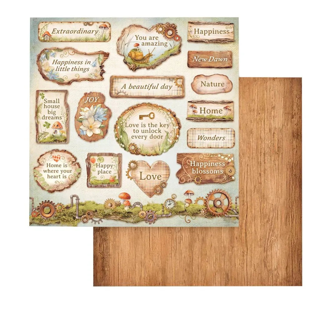Stamperia Farb- & Motivblöcke|Scrapbooking>Scrapbook-Block "Hidden Grove"