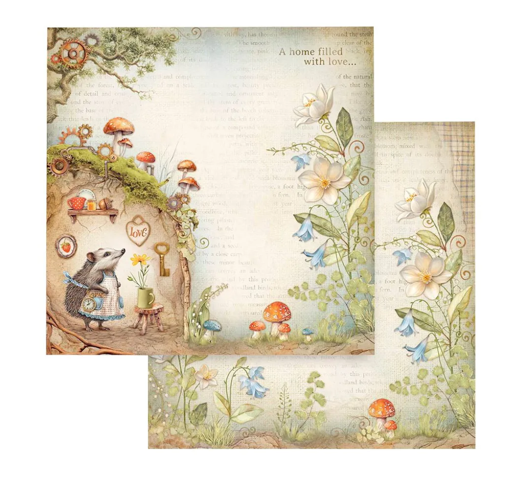 Stamperia Farb- & Motivblöcke|Scrapbooking>Scrapbook-Block "Hidden Grove"