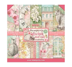 Stamperia Farb- & Motivblöcke|Scrapbooking>Scrapbook-Block "Katze und Orchidee"