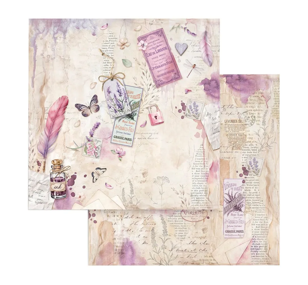 Stamperia Farb- & Motivblöcke|Scrapbooking>Scrapbook-Block "Lavender"