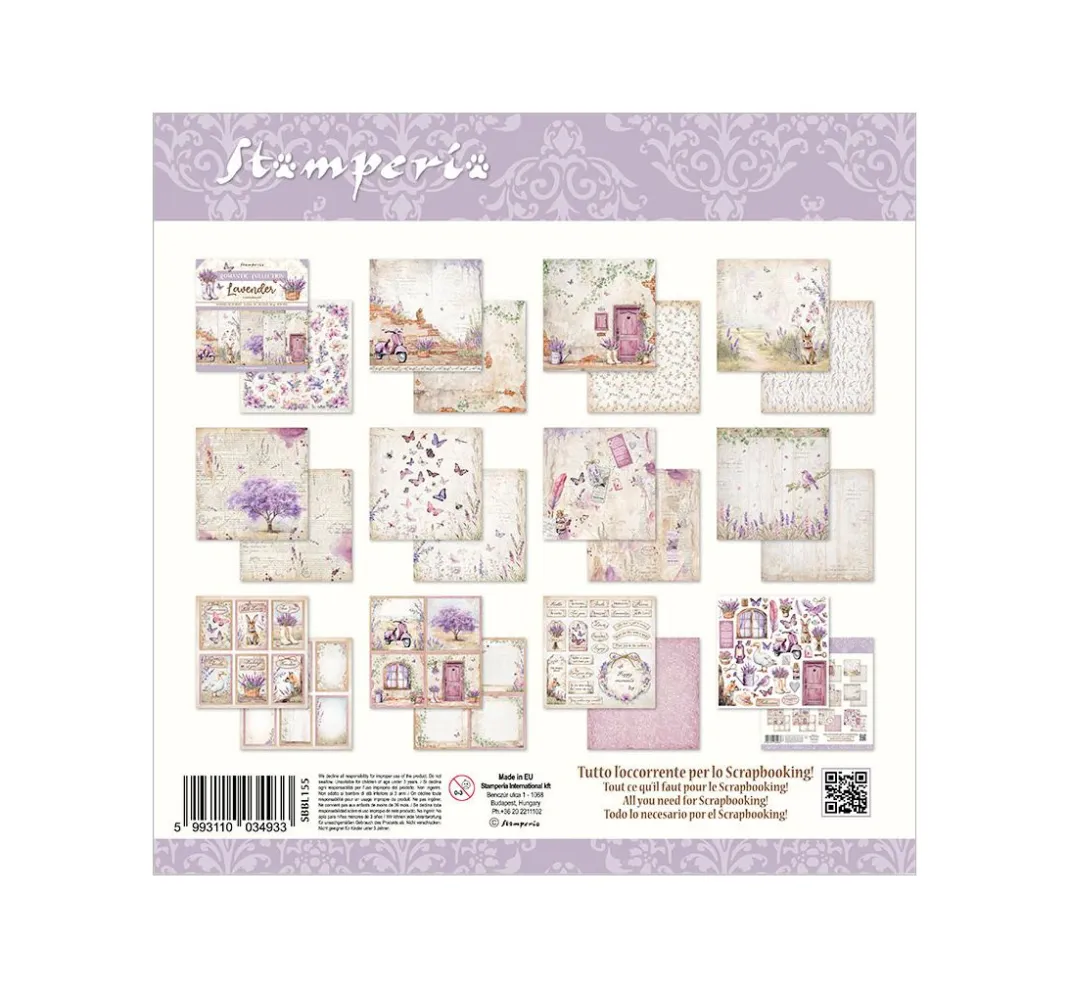 Stamperia Farb- & Motivblöcke|Scrapbooking>Scrapbook-Block "Lavender"