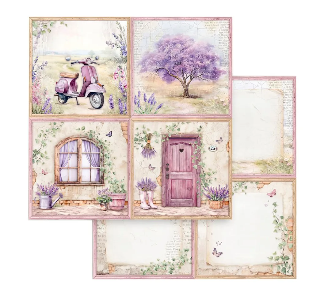 Stamperia Farb- & Motivblöcke|Scrapbooking>Scrapbook-Block "Lavender"