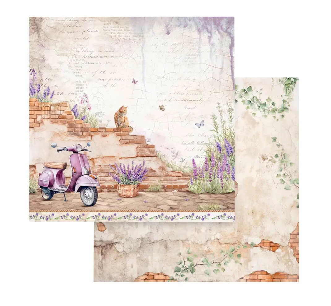 Stamperia Farb- & Motivblöcke|Scrapbooking>Scrapbook-Block "Lavender"