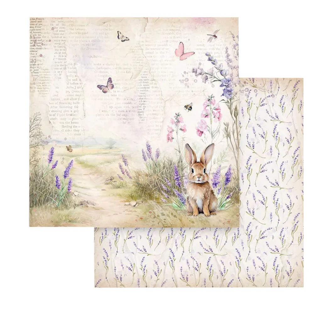 Stamperia Farb- & Motivblöcke|Scrapbooking>Scrapbook-Block "Lavender"
