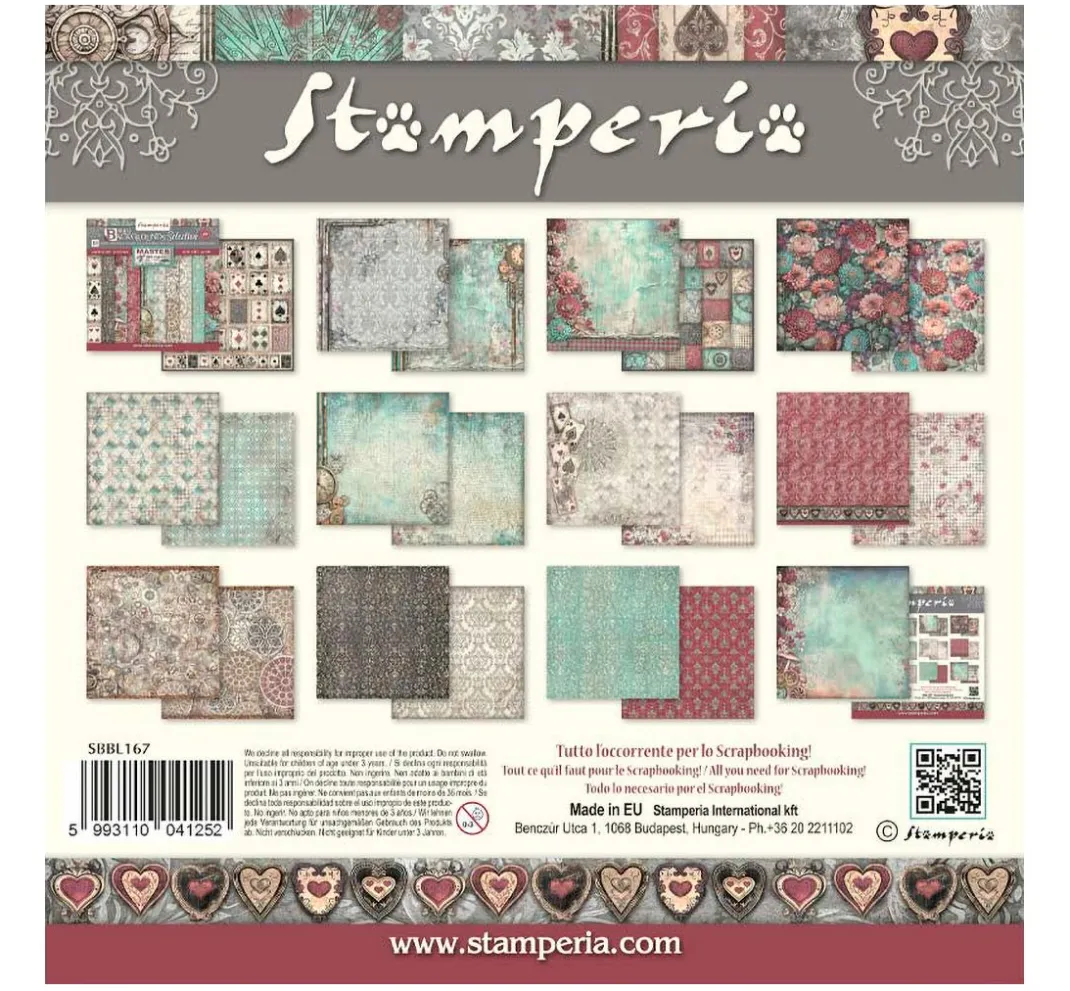 Stamperia Farb- & Motivblöcke|Scrapbooking>Scrapbook-Block "Master of Magic - Backgrounds"