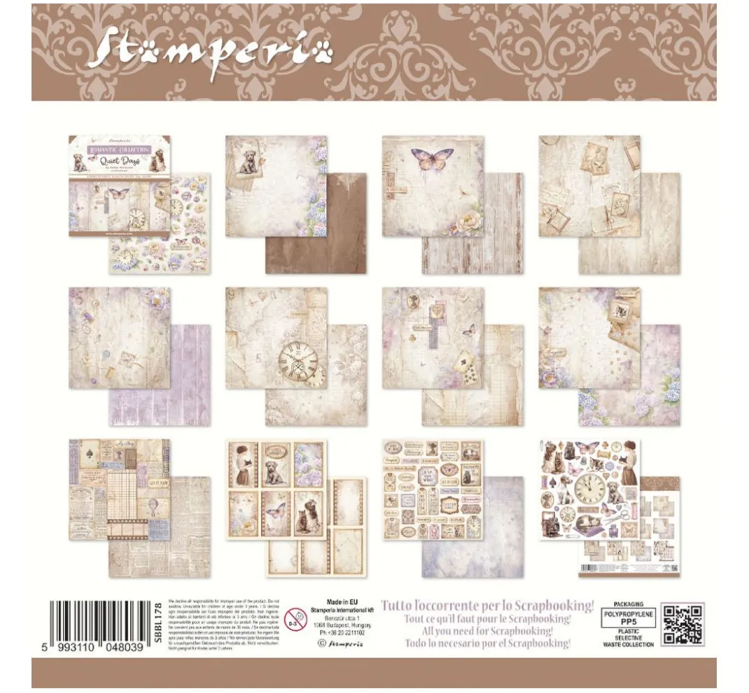 Stamperia Scrapbooking|Farb- & Motivblöcke>Scrapbook-Block "Quiet Days"