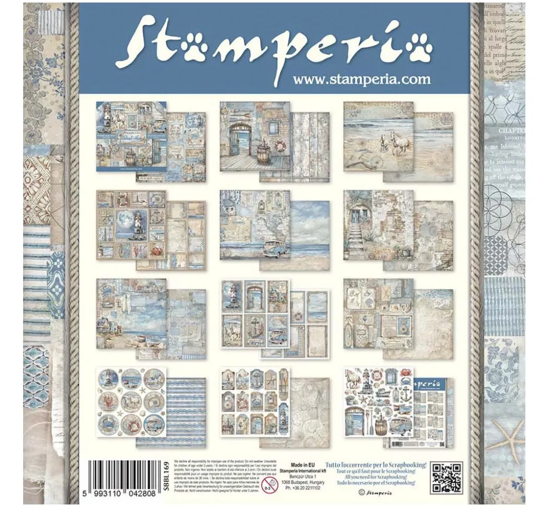 Stamperia Farb- & Motivblöcke|Scrapbooking>Scrapbook-Block "Silent Sea"
