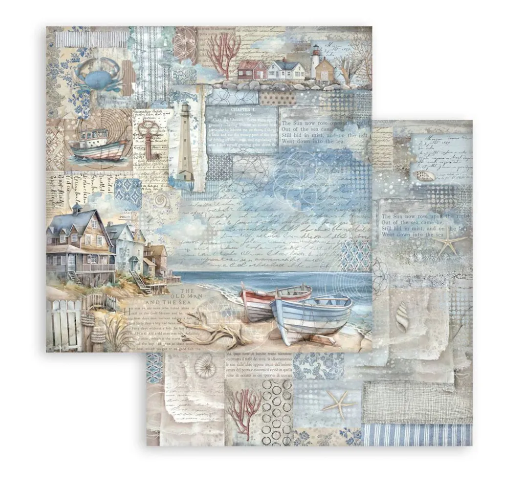 Stamperia Farb- & Motivblöcke|Scrapbooking>Scrapbook-Block "Silent Sea"