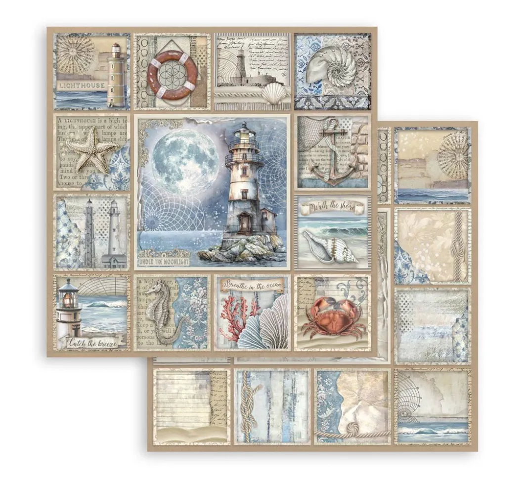 Stamperia Farb- & Motivblöcke|Scrapbooking>Scrapbook-Block "Silent Sea"
