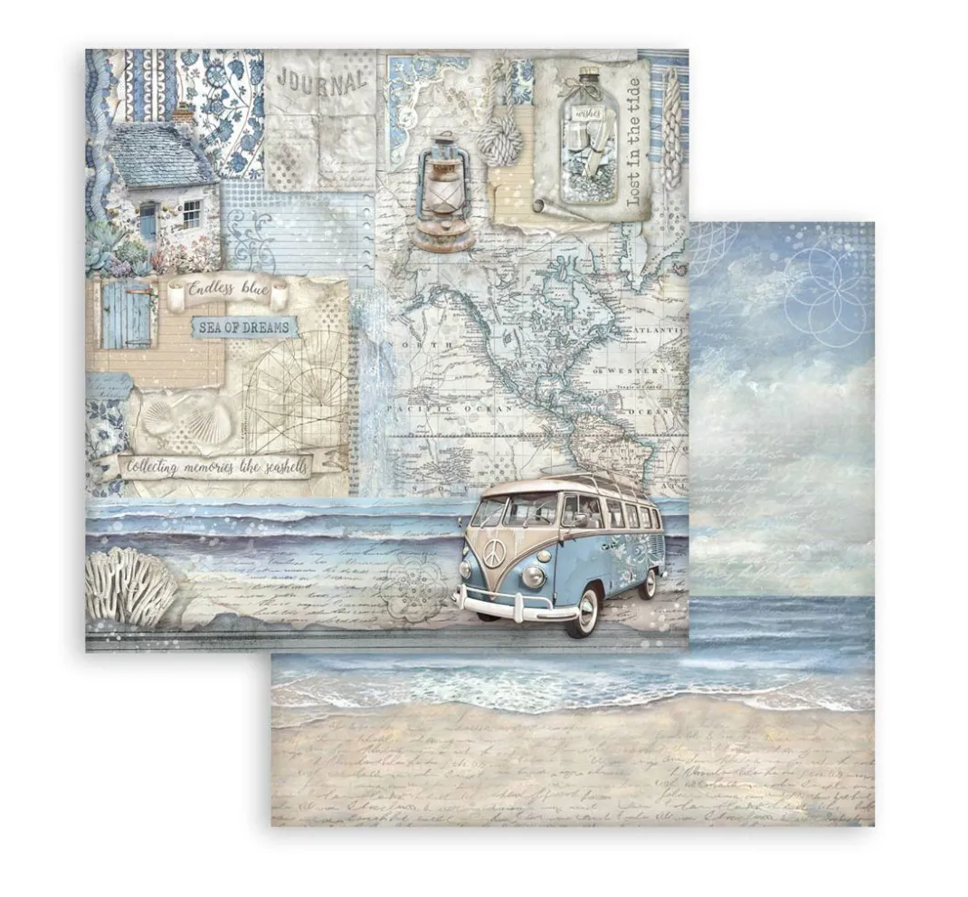 Stamperia Farb- & Motivblöcke|Scrapbooking>Scrapbook-Block "Silent Sea"
