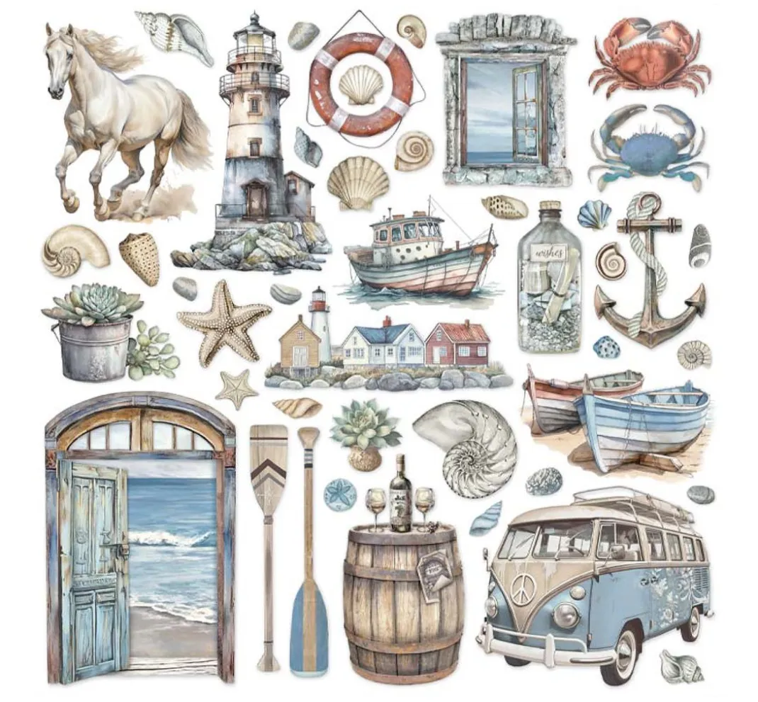 Stamperia Farb- & Motivblöcke|Scrapbooking>Scrapbook-Block "Silent Sea"