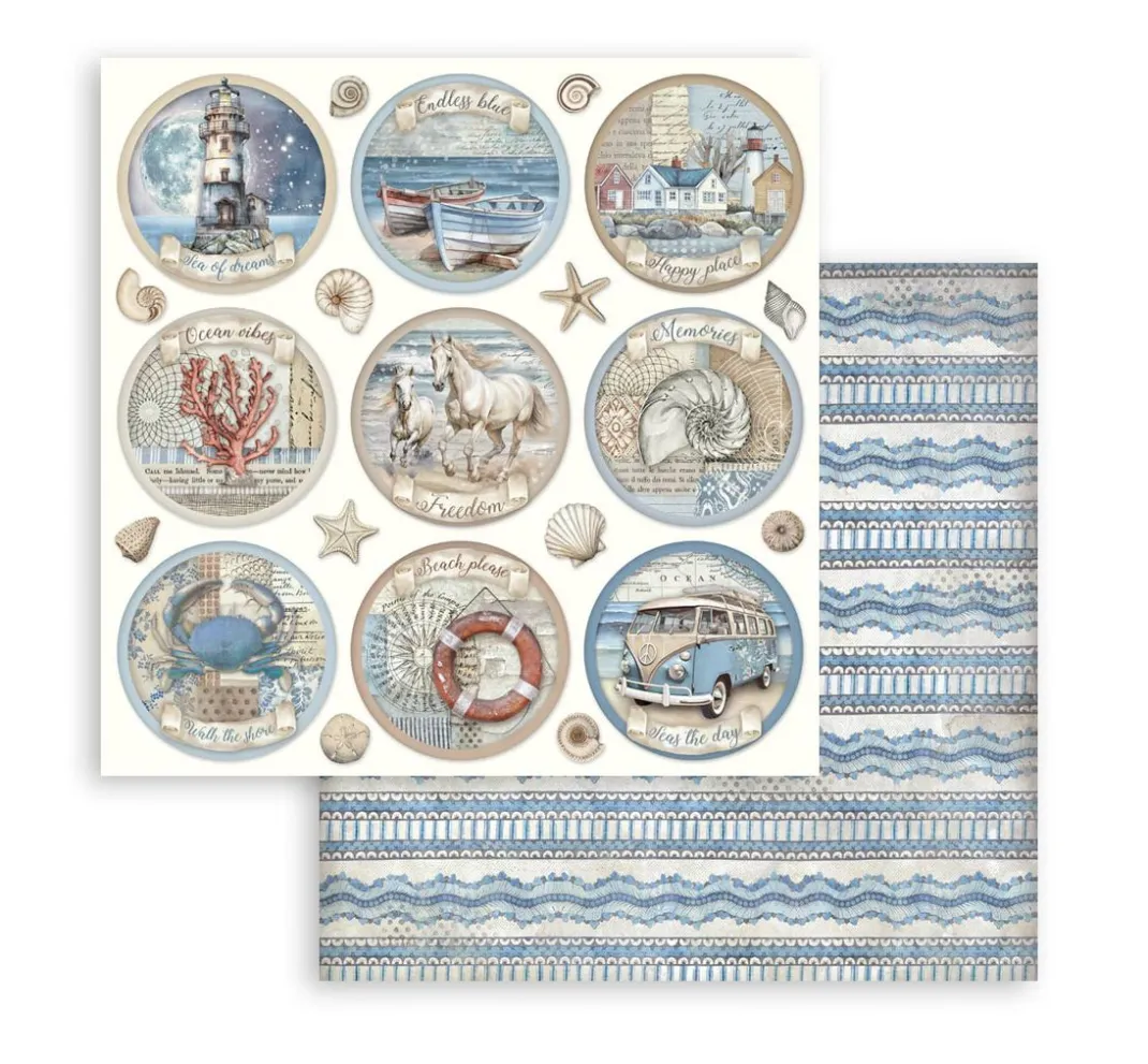 Stamperia Farb- & Motivblöcke|Scrapbooking>Scrapbook-Block "Silent Sea"