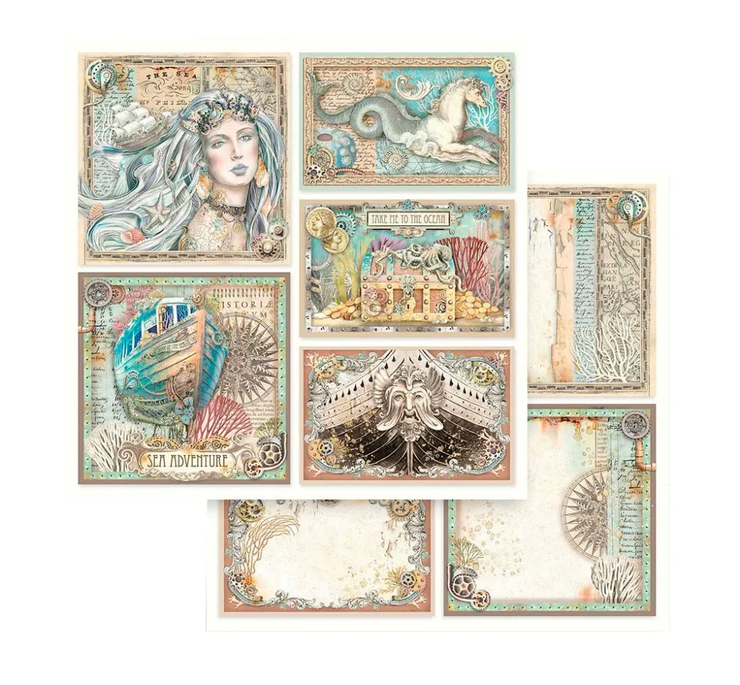 Stamperia Farb- & Motivblöcke|Scrapbooking>Scrapbook-Block "Songs of the Sea"