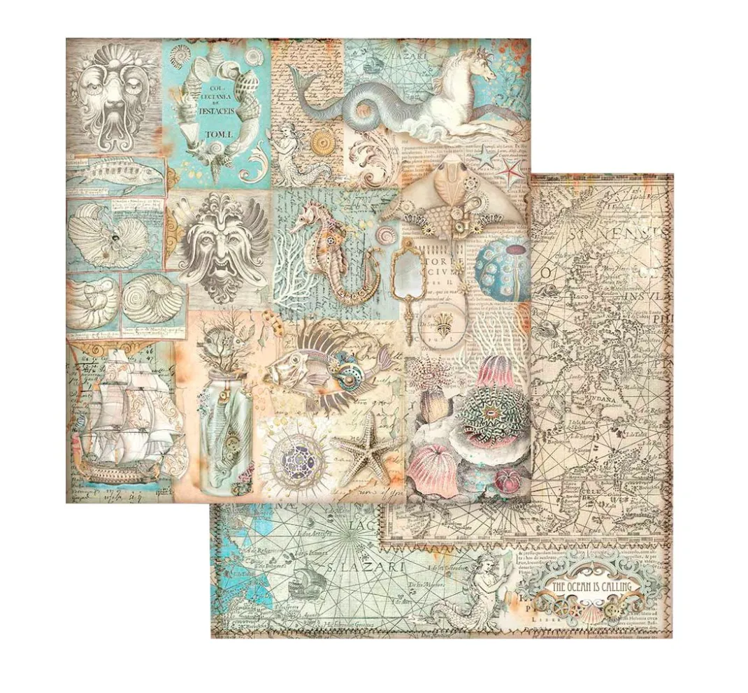 Stamperia Farb- & Motivblöcke|Scrapbooking>Scrapbook-Block "Songs of the Sea"