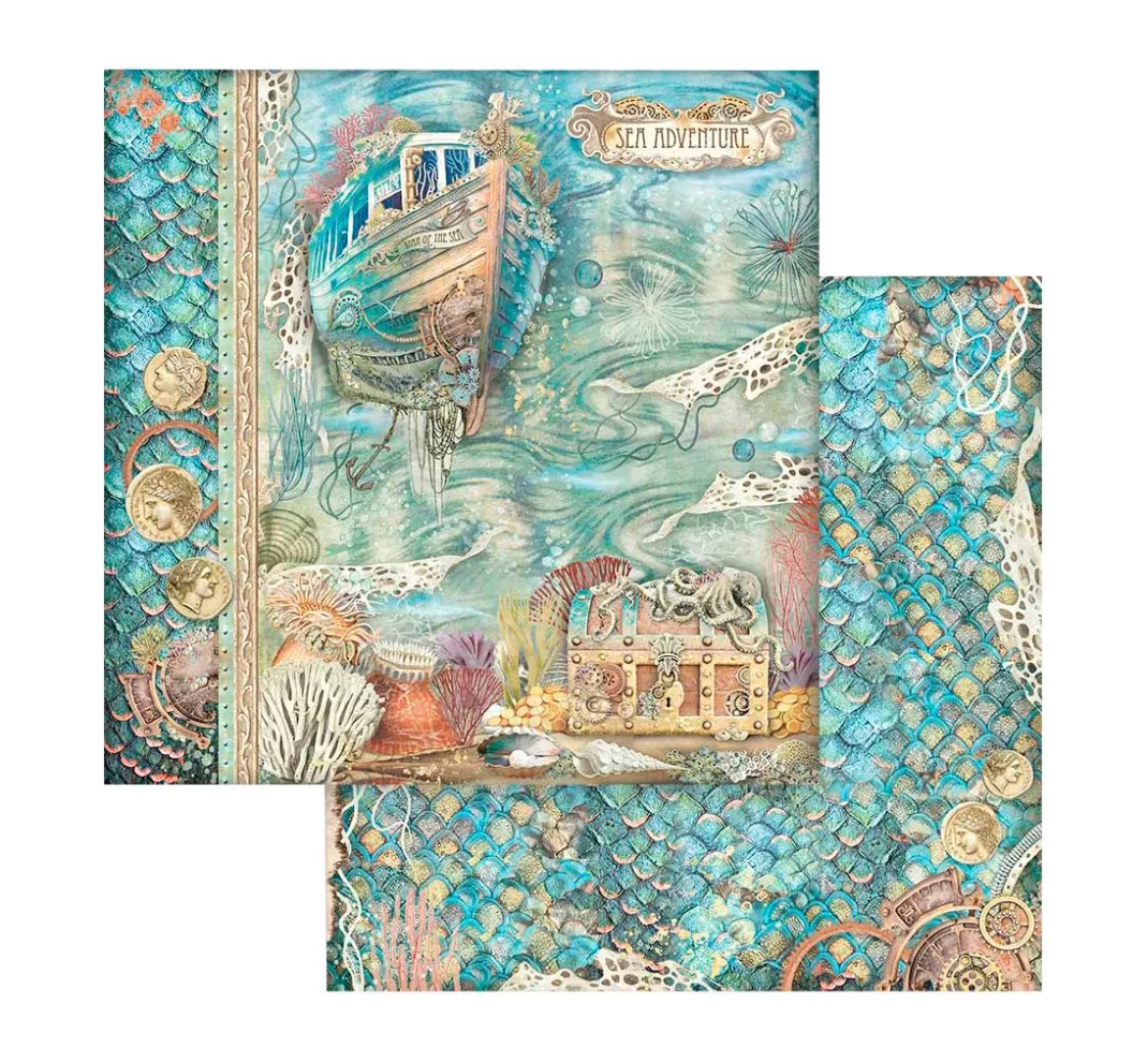 Stamperia Farb- & Motivblöcke|Scrapbooking>Scrapbook-Block "Songs of the Sea"