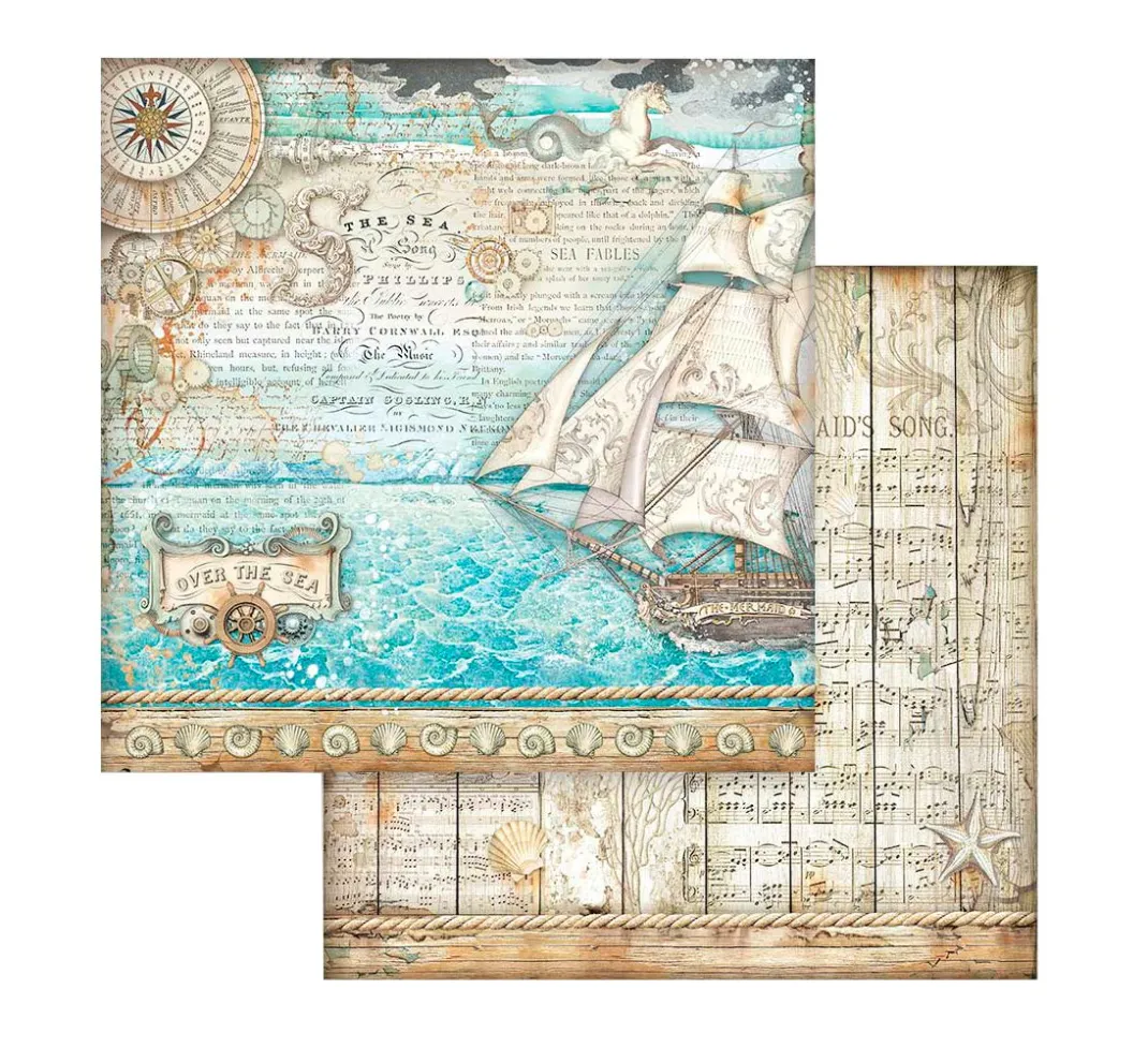 Stamperia Farb- & Motivblöcke|Scrapbooking>Scrapbook-Block "Songs of the Sea"