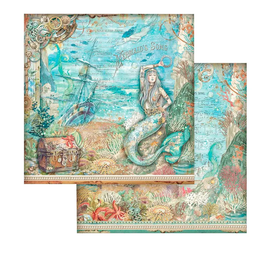 Stamperia Farb- & Motivblöcke|Scrapbooking>Scrapbook-Block "Songs of the Sea"