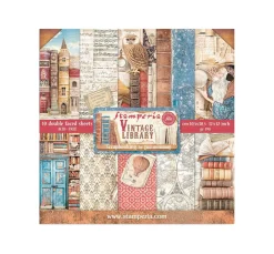 Stamperia Farb- & Motivblöcke|Scrapbooking>Scrapbook-Block "Vintage Library"