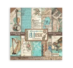 Stamperia Farb- & Motivblöcke|Scrapbooking>Scrapbooking Pad "Music"
