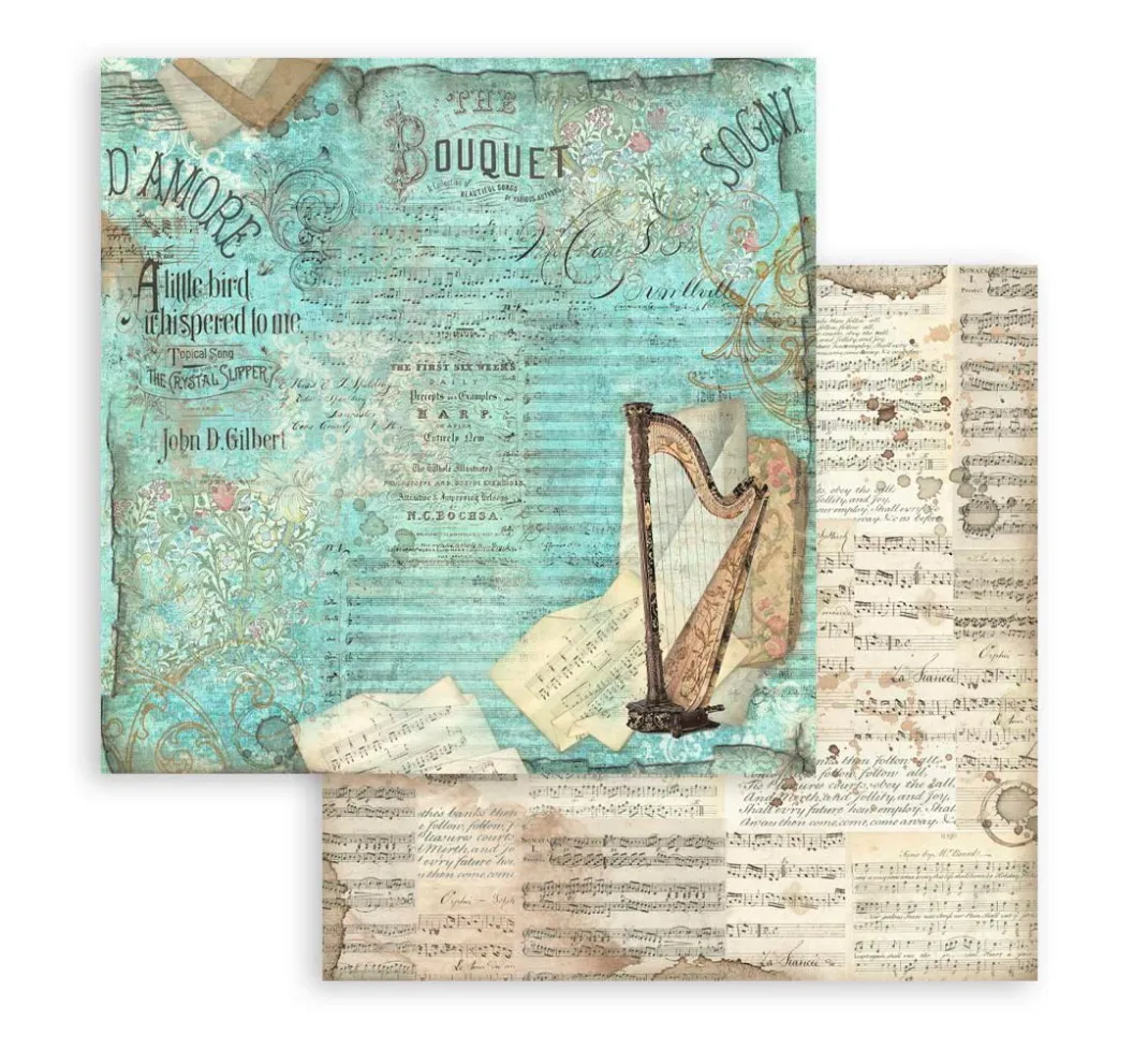Stamperia Farb- & Motivblöcke|Scrapbooking>Scrapbooking Pad "Music"