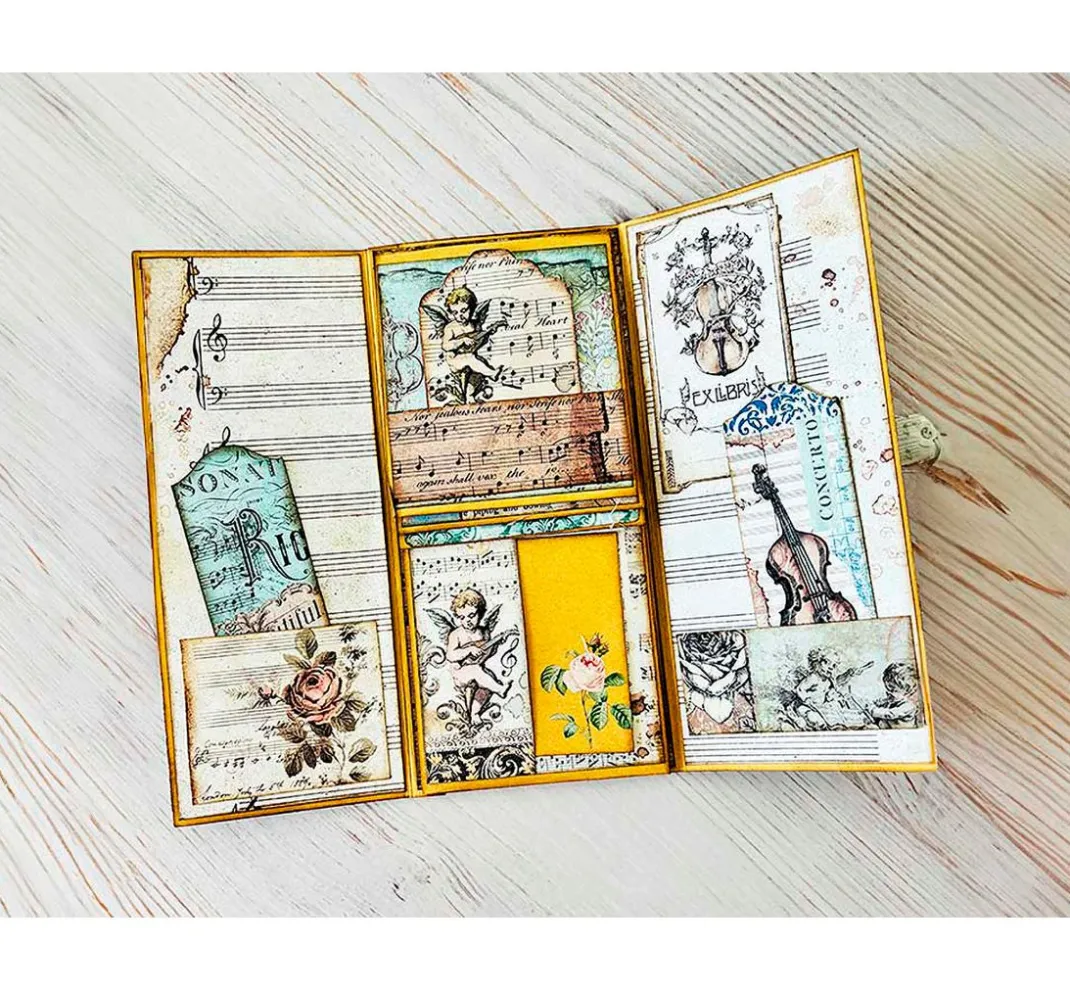 Stamperia Farb- & Motivblöcke|Scrapbooking>Scrapbooking Pad "Music"