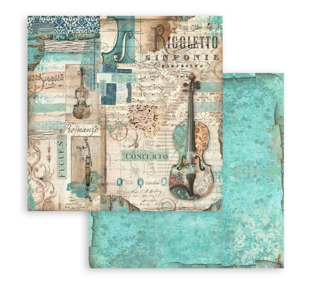 Stamperia Farb- & Motivblöcke|Scrapbooking>Scrapbooking Pad "Music"