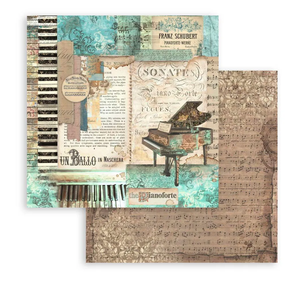 Stamperia Farb- & Motivblöcke|Scrapbooking>Scrapbooking Pad "Music"